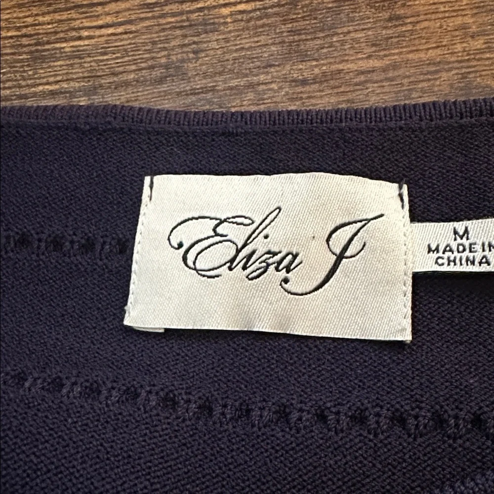 Eliza J Elegant Navy Midi Dress